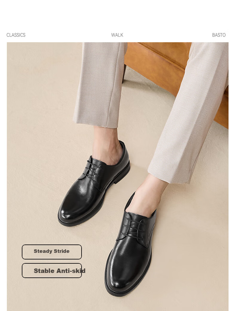 Bata Commuter Business Leather Shoes Comfortable Cowhide Men's Dress Shoes Wedding Shoes 25002AM5 Black (Perforated) Size 38 11
