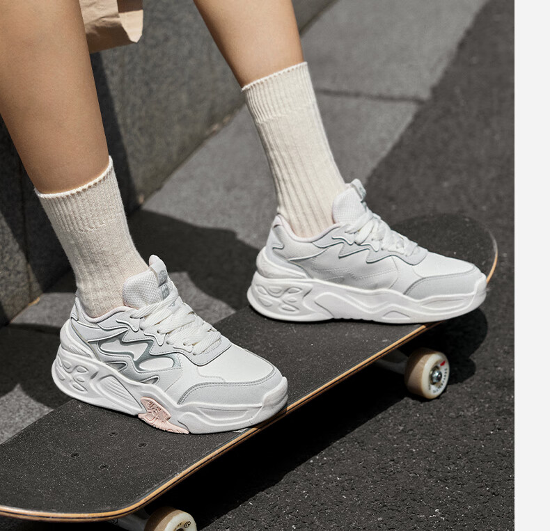 361° Women's Sneakers, Jincheng Brand, Spring And Summer Thick-Soled Heightening Casual Versatile Low-Top Skateboard Shoes for Women, 682536619-1 15