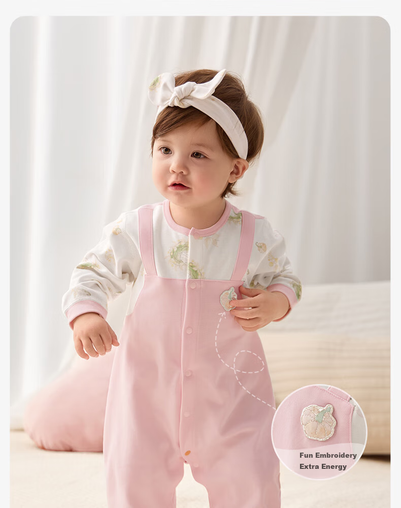 Shiyuejiejing Baby Romper, Straight-Collar Bodysuit, Newborn Onesie 6