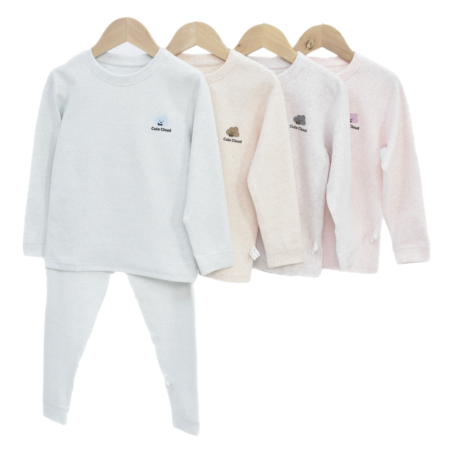Hodo Children's Thermal Underwear A-Class Pure Cotton Soft Autumn Clothes Autumn Pants Boys and Girls Autumn Winter New Homewear Light Blue 130