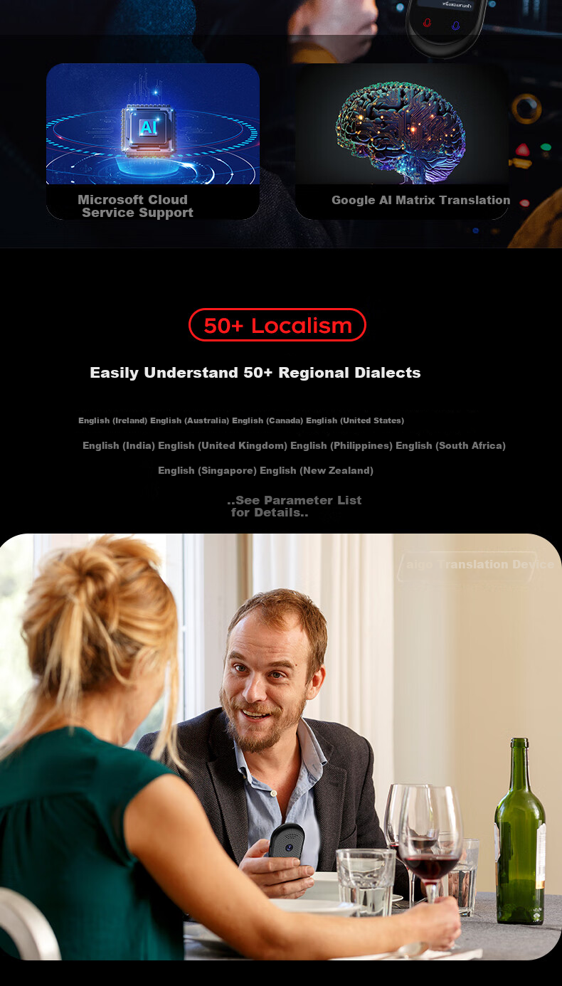 Aiguozhe Aigo Real-Time Translation Device, Multi-Language Offline Interpretation, Photo And Voice Translation, WiFi Connection, Smart Mini Portable Translator for Travel Abroad 6