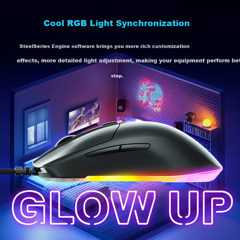 Игровая мышь SteelSeries Rival 3 Gen 2, Midnight Black, проводная, 6 программируемых кнопок