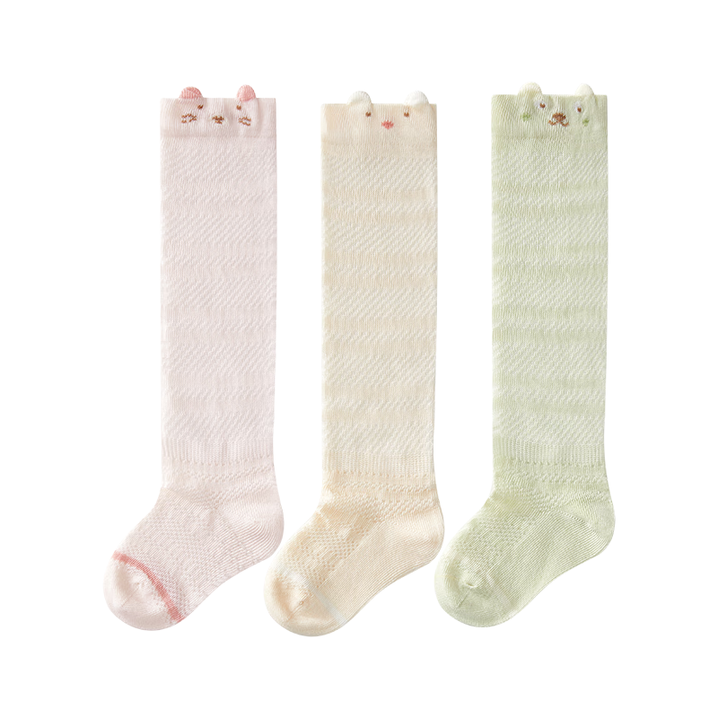 Shiyuejiejing Baby Socks, Summer Mesh Long Thin Style, for Boys And Girls, Mosquito-Proof, Over-Knee, Non-Binding, Children's Air Conditioning Socks
