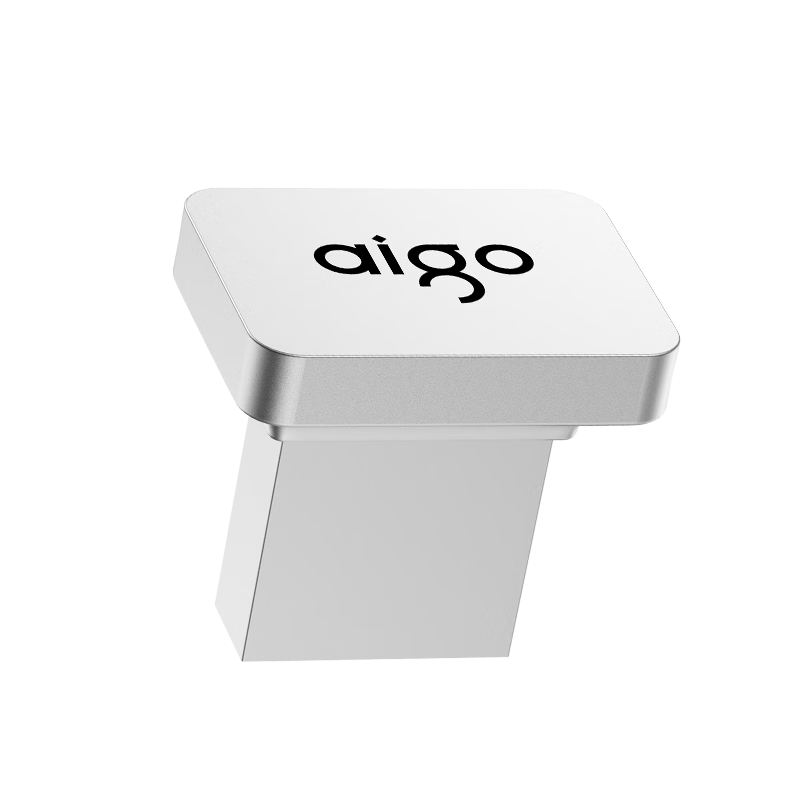Aigo 32GB USB2.0 Flash Drive C1A Mini Version, Silver, USB-A Metal Flash Drive, Laptop Office Pen Drive