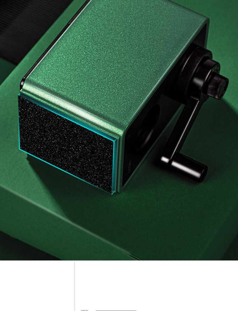 NUSIGN 5-Speed Automatic Pencil Sharpener Hand-Crank Pencil Sharpener Green NS077【Popular Product】High-End Brand under Deli 12