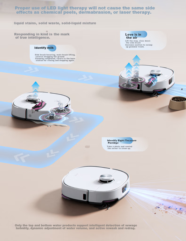 Midea V16 Pearl Edition, Robot Vacuum Cleaner with Automatic Cleaning And Self-Emptying Dustbin, Mechanical Arm for Hair Removal, No Tangle Washing Machine Water Tank Versio 14