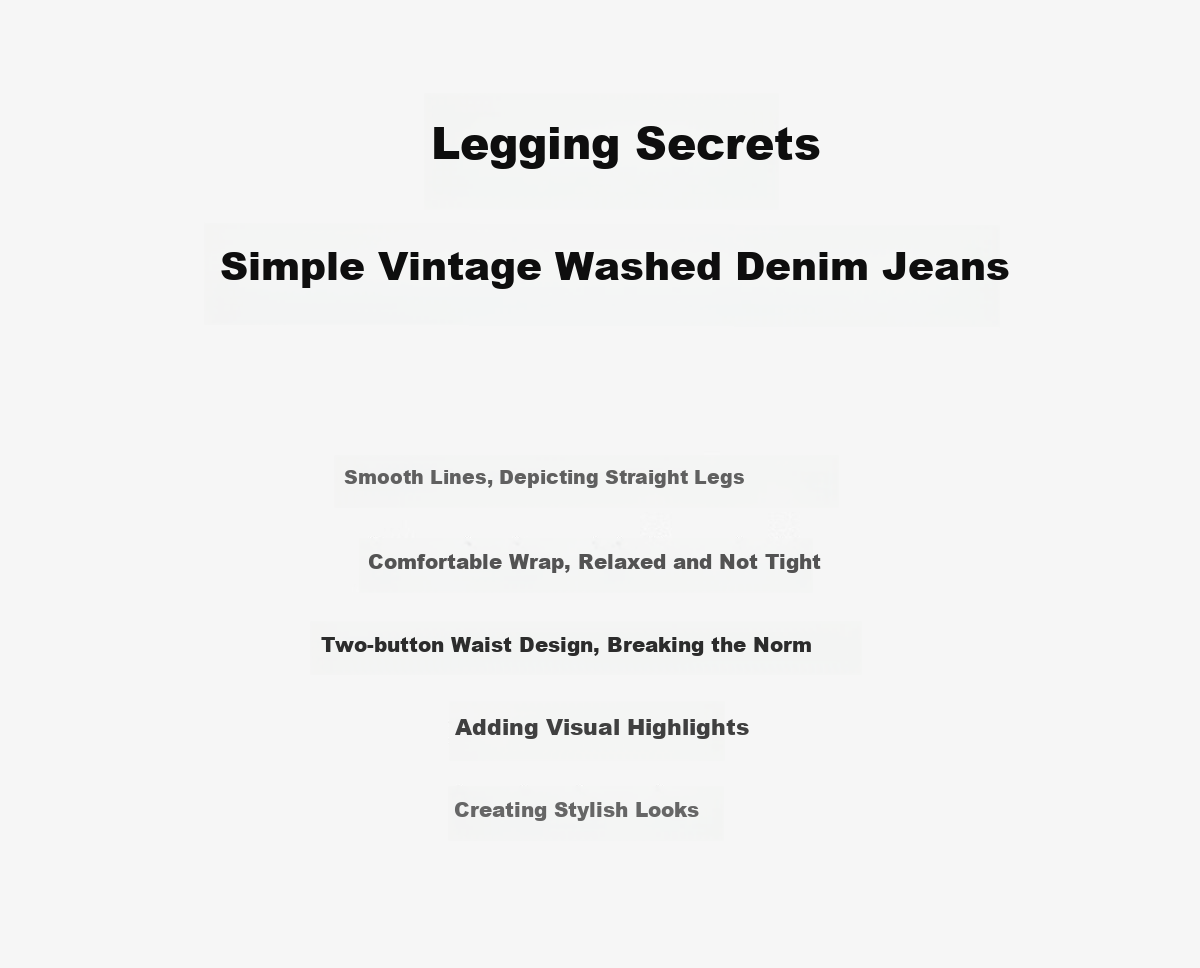 Chushen Women's High-Waisted Jeans, Two-Button Vintage Slim-Fit Straight-Leg Trousers, S143N1005 2