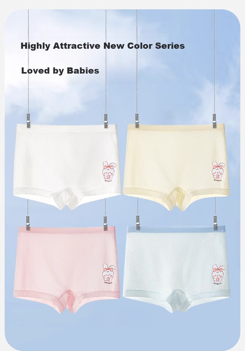 AIBEDILA Girls' Ice Silk Seamless Boxer Briefs, Children's Mid-Rise Shorts for Toddlers And Teens, Thin Summer Style for Little Girls 13