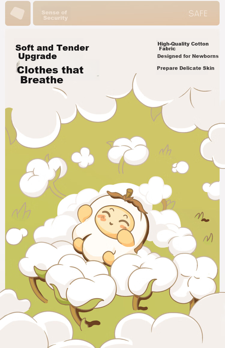 BALABALA BalaOne Newborn Clothes, Baby Romper, Infant Bodysuit, Onesie, Crawling Suit, Pure Cotton, Comfortable 5