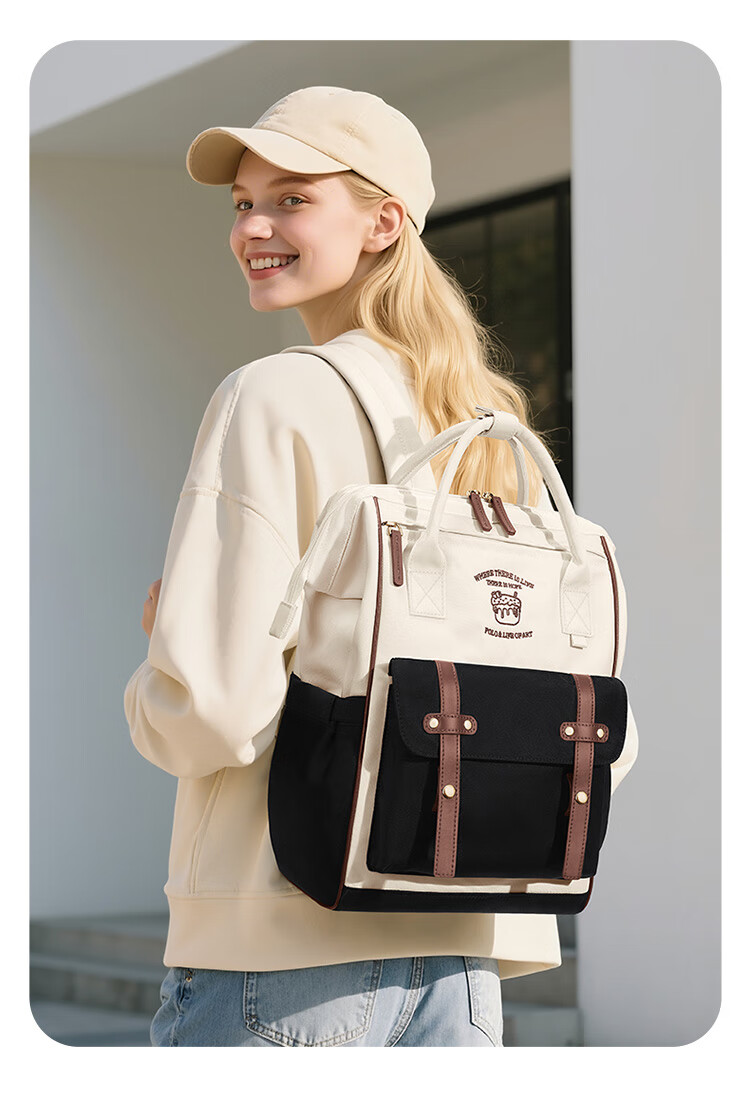POLO Backpack for Women, Large Capacity School Bag, IPad Laptop Bag, College Student Travel Commuter Backpack, Birthday Gift 7