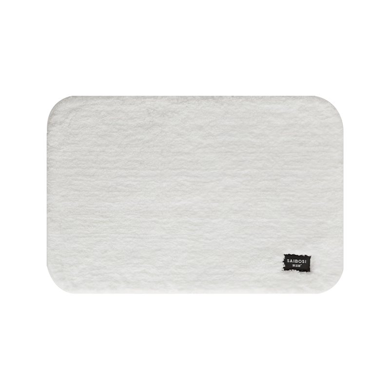 Saibosi Cream Style Bathroom Door Plain Color Antibacterial Water-Absorbent Non-Slip Floor Mat High-End Toilet Rug 40X60CM
