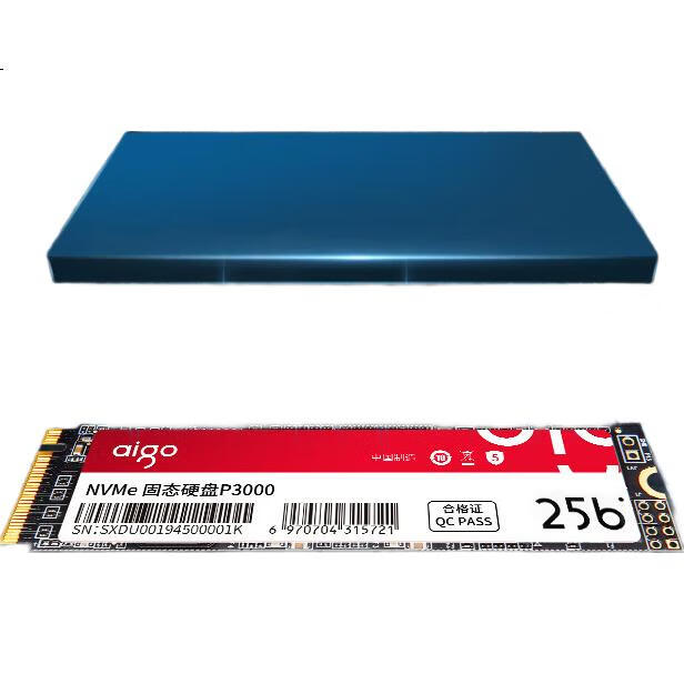 SSD накопитель Aigo P3000, 256 ГБ, M.2, NVMe, PCIe 3.0, скорость чтения 3000 МБ/с