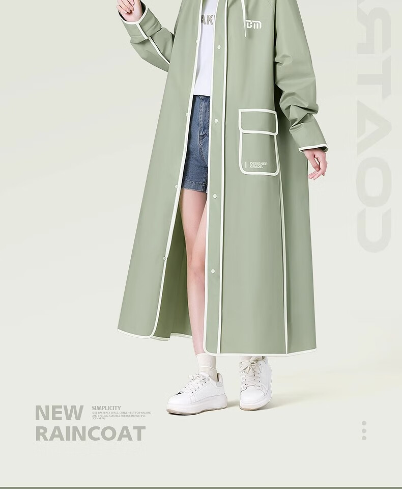 Beimei Electric Scooter Raincoat Women's Integrated Full-Body Separate Rider and Vehicle Design Windproof Heavy Rain Single Rider Waterproof Poncho 19