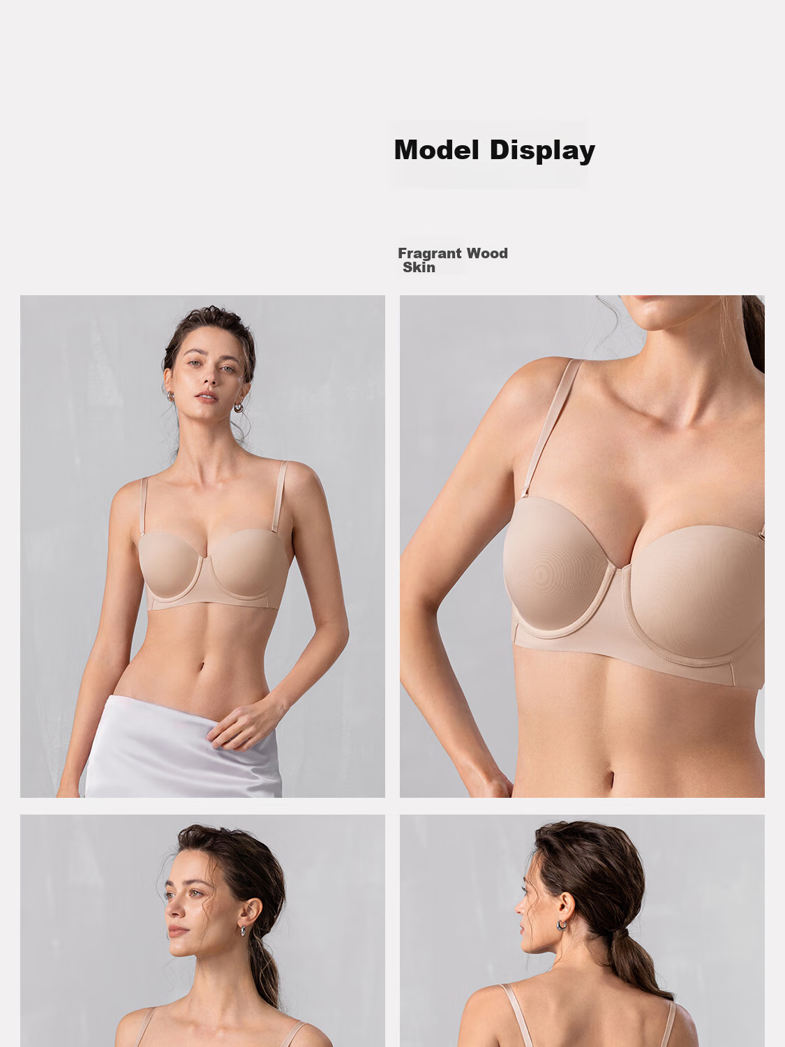 Aimer Women's Soft Wireless Bra, Beautiful Back Strapless Bra with Detachable Straps, Formal Wear Camisole Bra for Layering 9