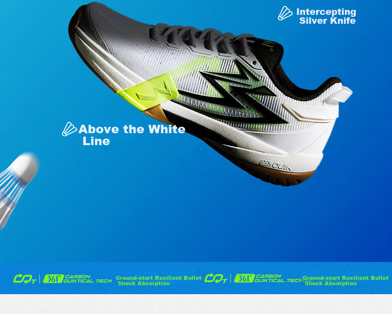 361° Men's Badminton Shoes, Zhansheng PRO Professional Shock-Absorbing Non-Slip Wear-Resistant Training Shoes for Men, 672524402-1 25