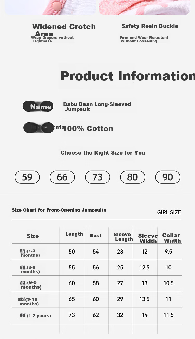 BOBDOG Newborn Baby Clothes Spring And Autumn Style Full Moon 52 Size Infant Romper Spring And Autumn 0-3 Months Butterfly Suit 16