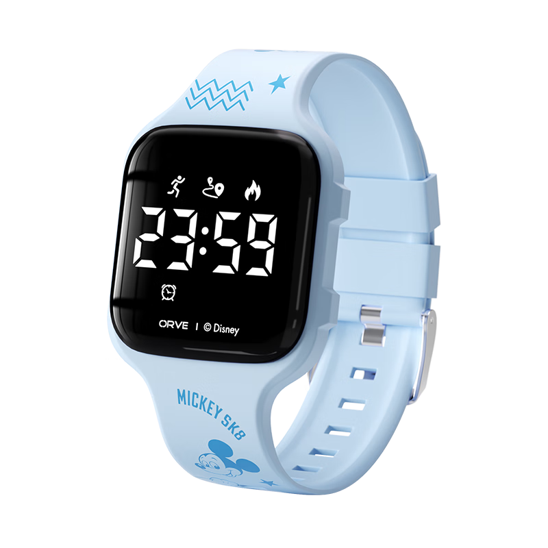 Disney Mickey Student Watch Silent Vibration Alarm Sports Waterproof Swimming Electronic Kids Boys Elementary Junior High School