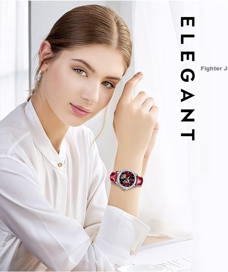 EBOHR Women's Watch, Butterfly Love Ceramic Strap Ladies Mechanical Watch, Light Luxury Exquisite Birthday Mid-Autumn Festival Gift 10880227 8