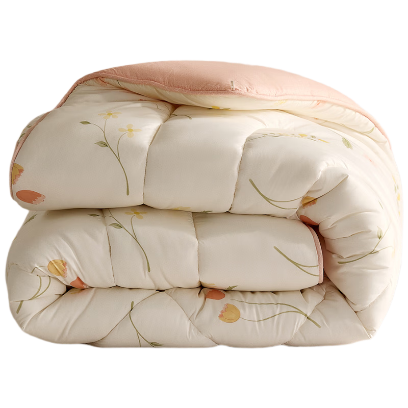LOVO Luolai Class A Antibacterial Mite-Resistant Fiber Quilt Four Seasons Spring and Autumn Quilt 4.4 Jin 220*240cm Pink