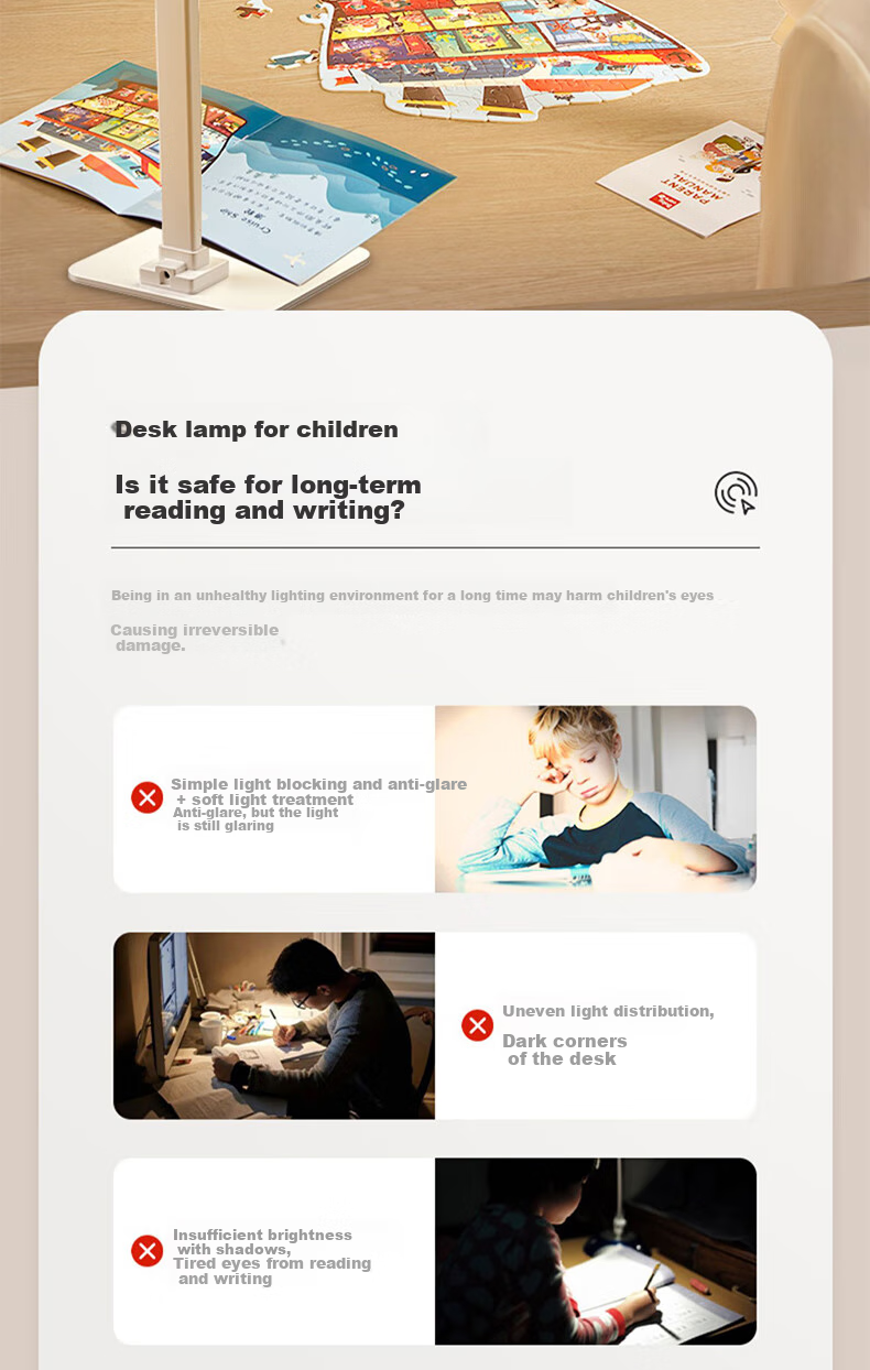 Dpdupi Eye Protection Lamp for Study, Reading, Homework, Students And Children, Smart Screen-Friendly Desk Lamp with Intelligent Lighting to Protect Visio 5