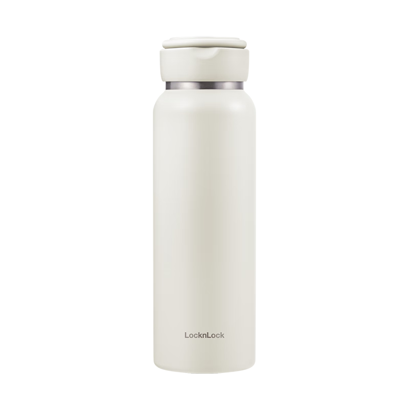 LOCK&LOCK Fresh And Eco-Friendly Insulated Tumbler, Outdoor Portable Thermos Cup for Men And Women, 800ML Ivory White