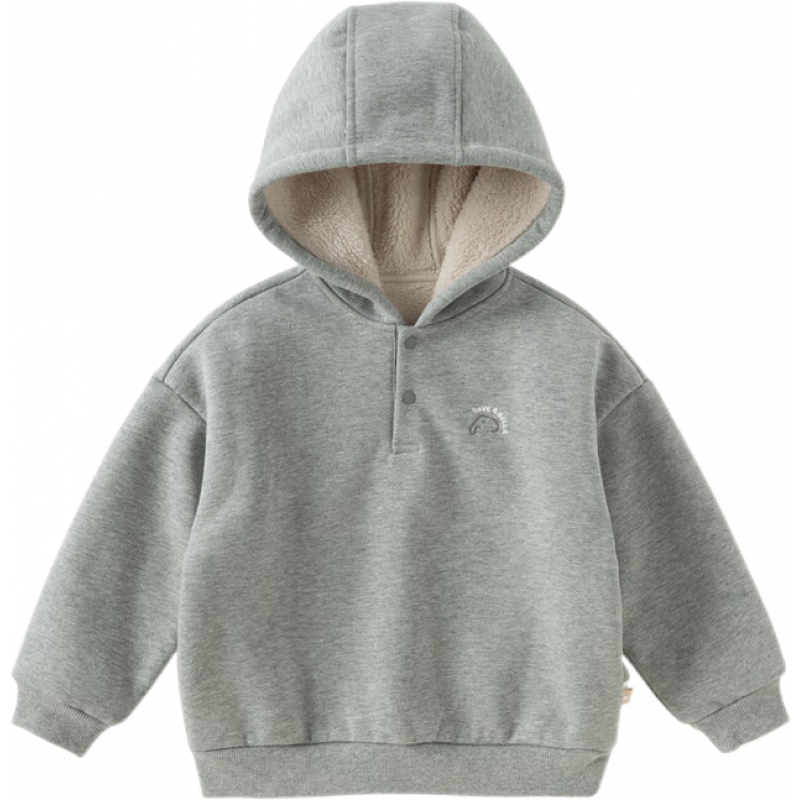 DAVE & BELLA Girls Fleece Hoodie Autumn Winter Boys Jacket Kids Pullover Hooded Sweatshirt