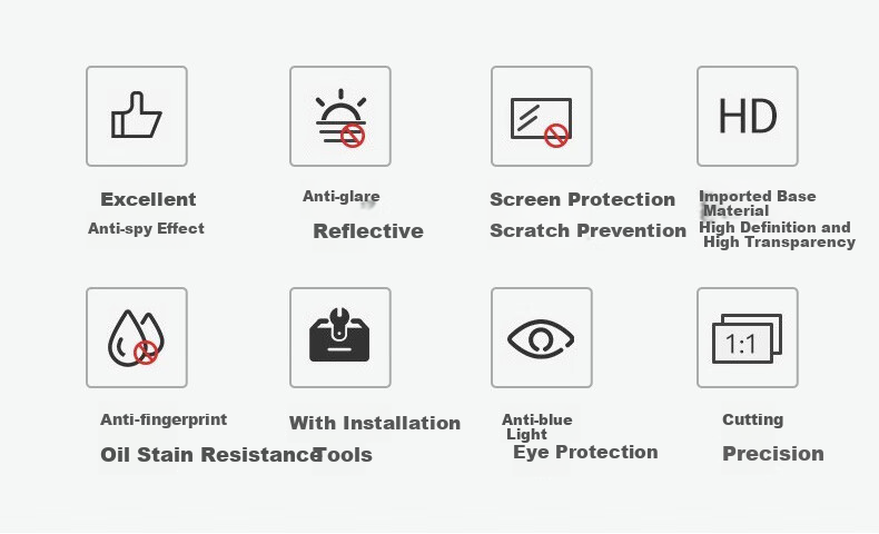 ECOLA Computer Privacy Screen Protector, Laptop Screen Film, Privacy Protection Film, Black 15.6-Inch, 16:9 Screen (345mm*195mm) PFT156 4