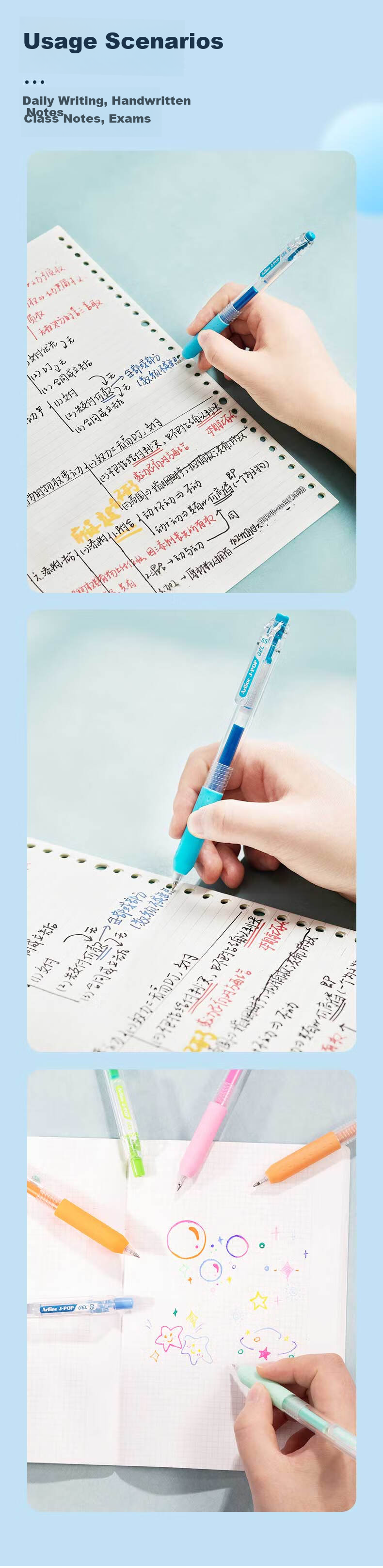 Shachihata Artline J-POP Bubble Pen, Journaling Pen, Gel Pen, Retractable Gel Ink Pen, Colorful Water-Based Pen, 0.5mm, Brown, EGB-S260 5