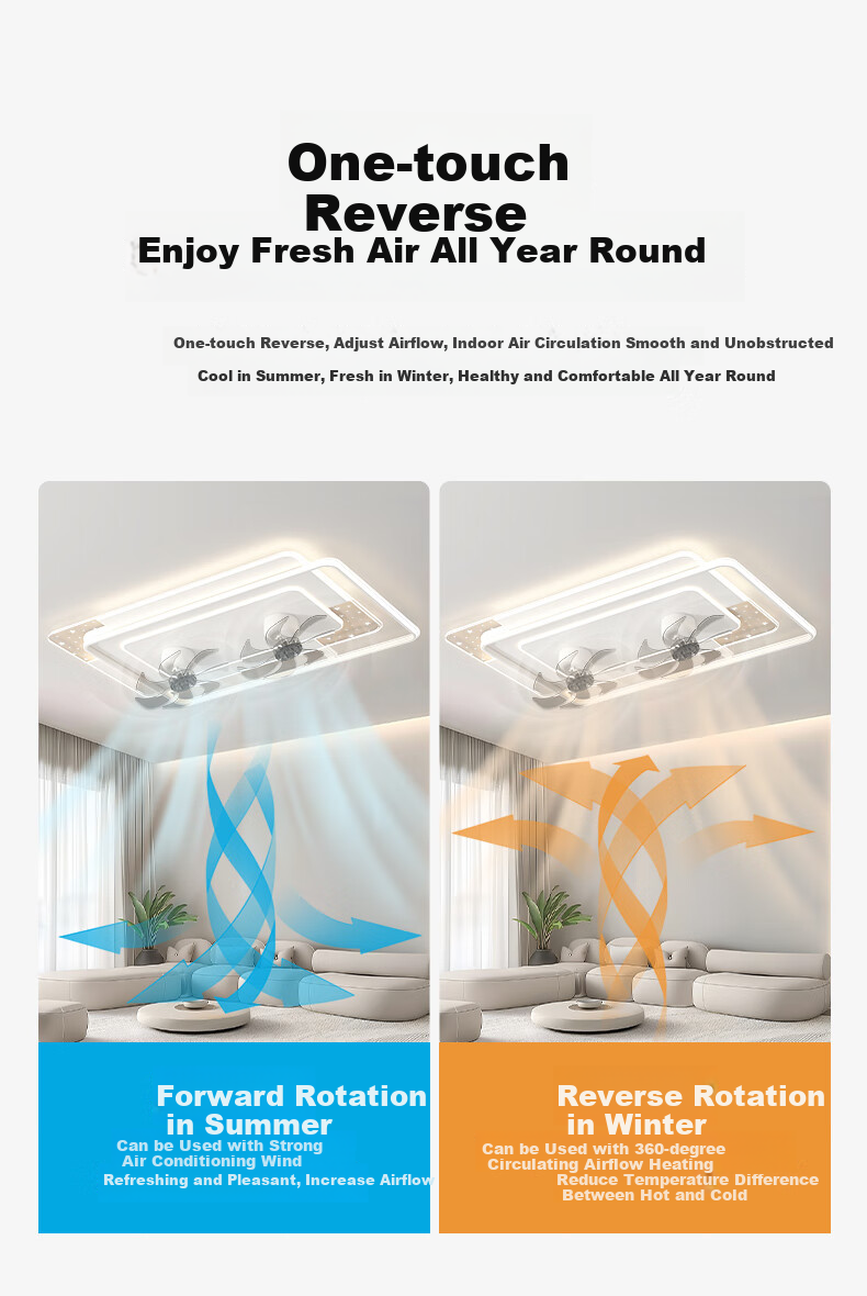 Zhangcheng LED Ceiling Fan Light, Integrated Bedroom And Dining Room Eye-Protecting Zhongshan Lighting Fixture with Installation Included 7