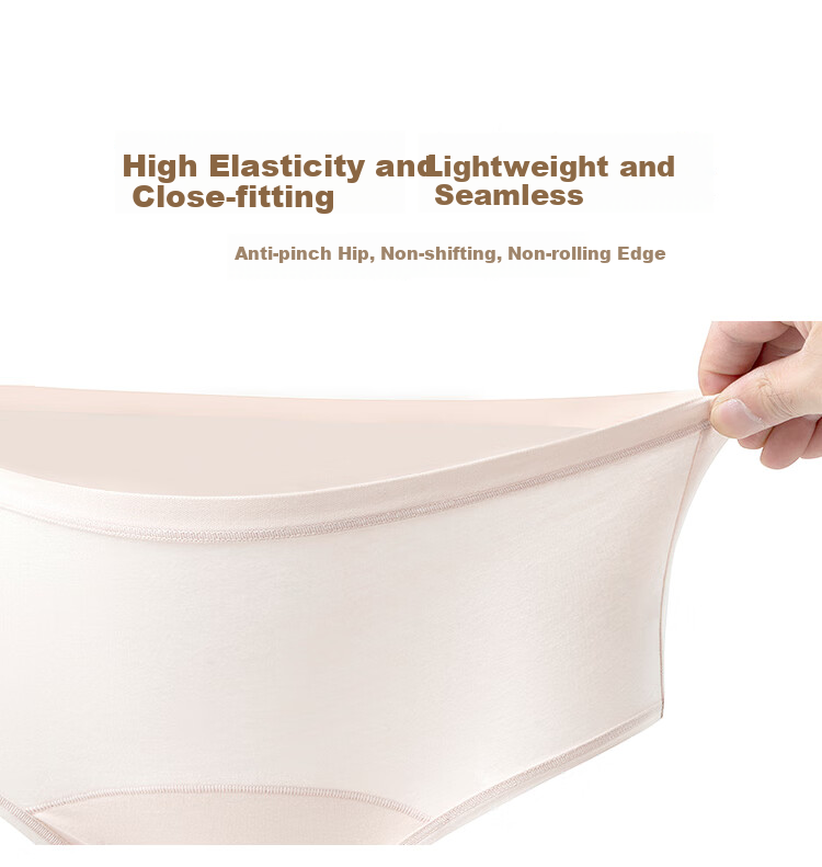 Fulishaonv 60 Xinjiang Long-Staple Cotton Underwear, Extended Antibacterial Crotch, Breathable Triangle Panties, Light Green + Gray Purple + Lotus Pink, L 6
