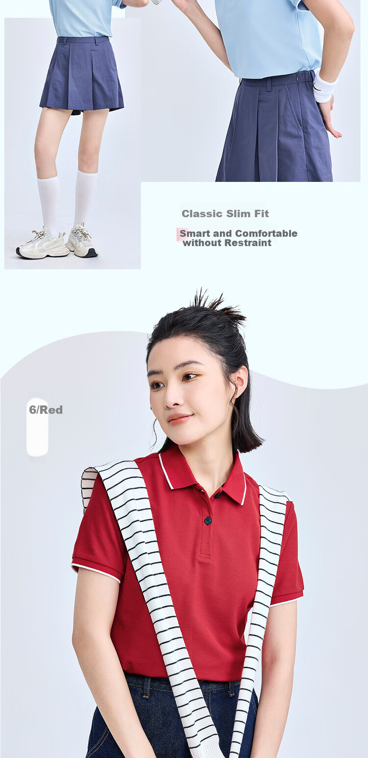 Giordano Women's Polo Shirt, Summer New Style, Turn-Down Collar Top, Pique Fabric Slim-Fit Short-Sleeve POLO Shirt for Women, 05311399 13