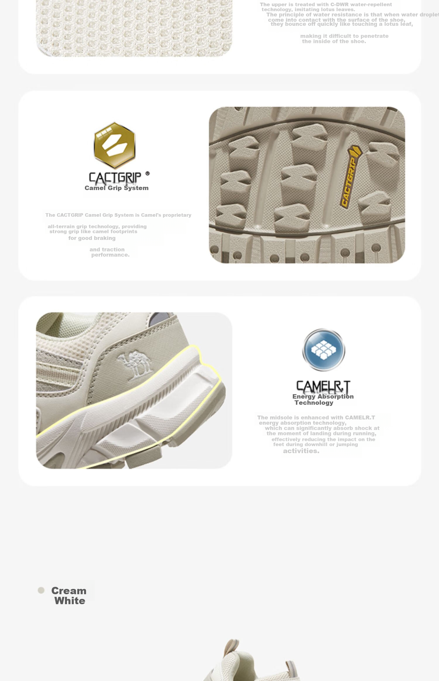 CAMEL Hiking Shoes, Water-Resistant, Lightweight Outdoor Sports Shoes, Couple Style, Professional Trekking Shoes F14B097606 5