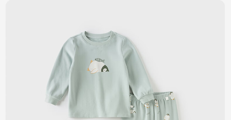DAVE & BELLA Kids' Autumn Long-Sleeve Antibacterial and Anti-Mite Underwear Set for Boys Age 5 2