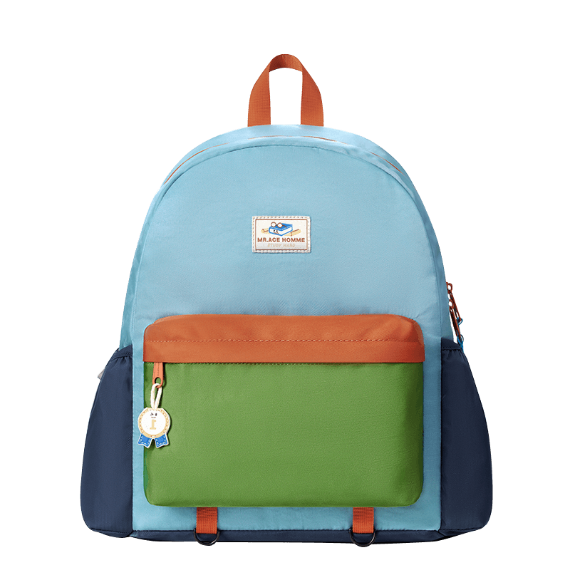 MR.ACE HOMME KIDS Outdoor Children's Backpack for Boys And Girls, First Grade Water-Resistant Schoolbag, Lightweight Travel Backpack, Blueberry Lime Juice Color, Size L