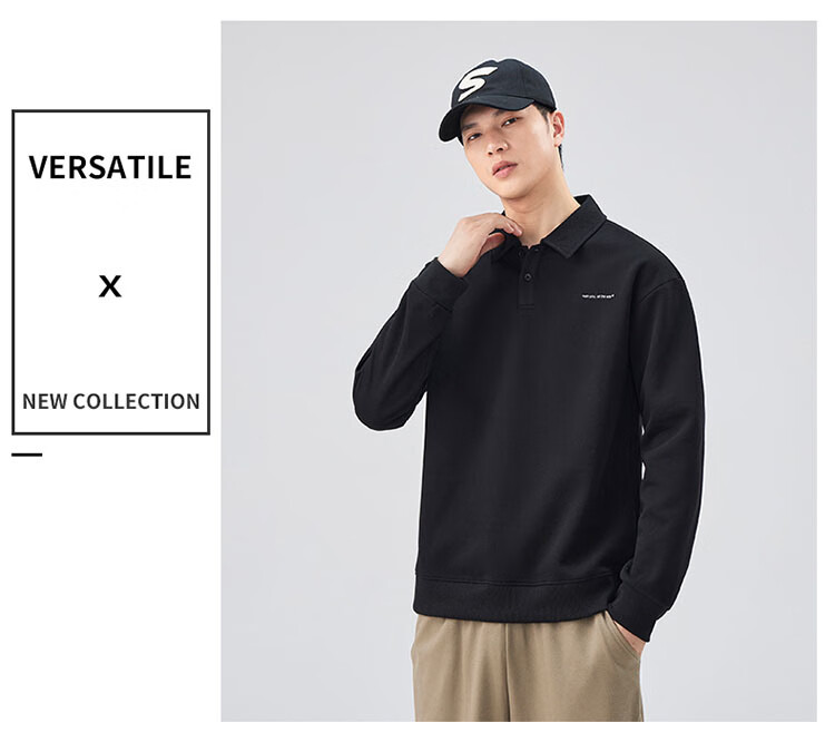 JEEP SPIRIT Polo Shirt for Men, Loose-Fitting Long-Sleeve T-Shirt with Collar for Spring, Gray-Green, Size M 13