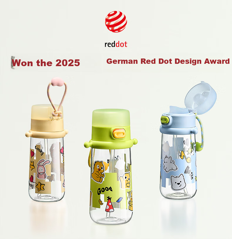 Babycare Children's Water Bottle, Summer Straw Cup, Training Cup, Portable Outdoor Sports Direct Drinking Cup for Kindergarten And School Use 2