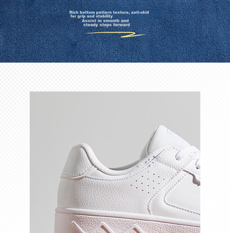 361° Women's Sports Shoes, Autumn Breathable Retro Thick-Soled Heightening Wear-Resistant White Sneakers Casual Skateboard Shoes 682426611-5 10