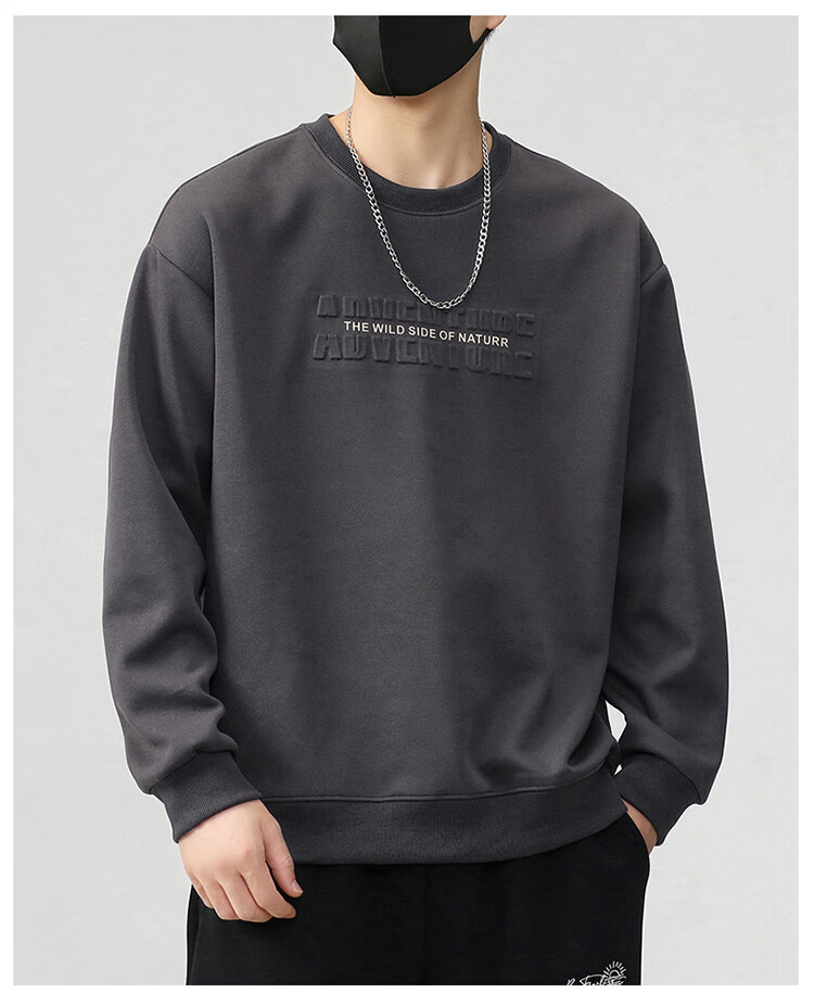 JEEP SPIRIT Men's Sweatshirt, Long Sleeve T-Shirt, Men's Jacket, Autumn And Winter Menswear, American Trendy Base Layer, Casual Top 11