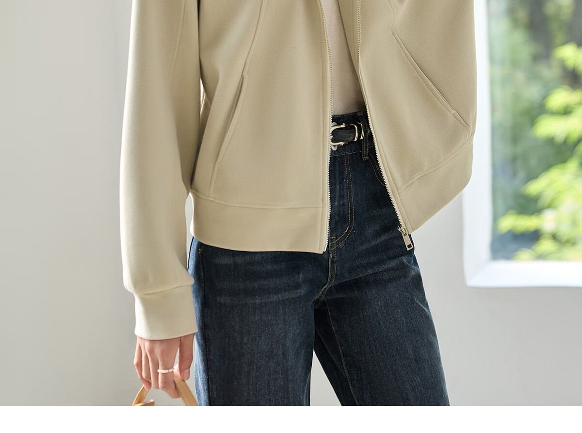 Chushen Spring and Autumn Casual Jacket Women Wilderness Mallard Design Splicing Fashion Casual Hooded Top S143U1001 4
