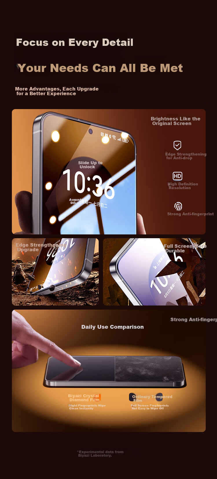 BIAZE [Triple Enhanced] Tempered Glass Screen Protector for Samsung Galaxy S25, Full Coverage HD Anti-Scratch Fingerprint-Safe Quick Unlock Protective Glass for Samsung S25 JM607 2