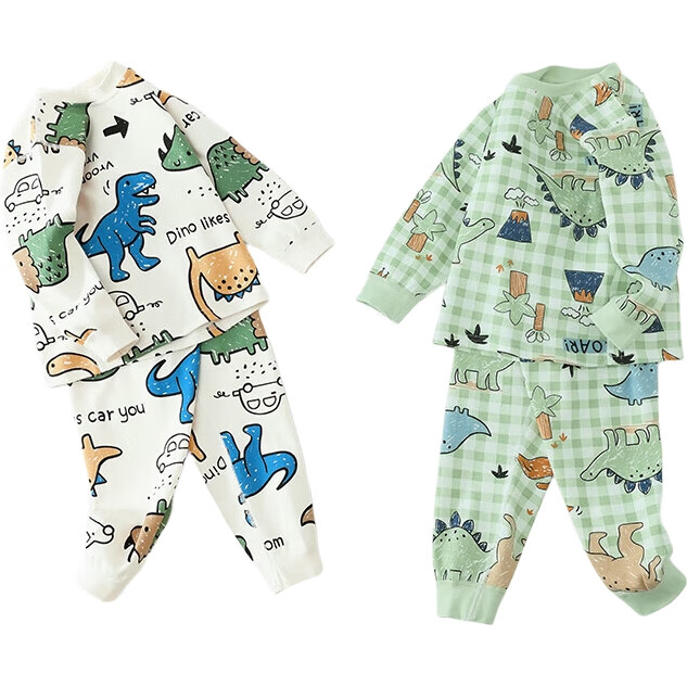 Детский комплект нижнего белья Ciciibear, хлопковый, для мальчиков и девочек, для весны и осени, пижама, размер 66см, цвет Молочный