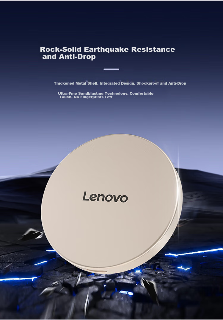 Lenovo Magnetic Movable Solid State Drive (PSSD), Type-C USB3.2 Nvme, 2000MB/s Read Speed, Magnetic Phone Direct Connection, TY9 Obsidian Gold (2TB) 11