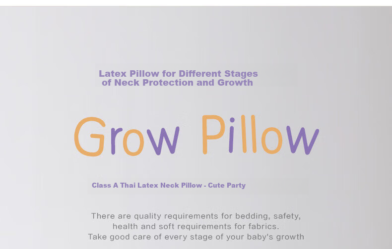 Luolaikids Children's Latex Pillow, Baby Pillow for Ages 1-3, Ultra-Thin, Single Pack, 30*50 Cm 1