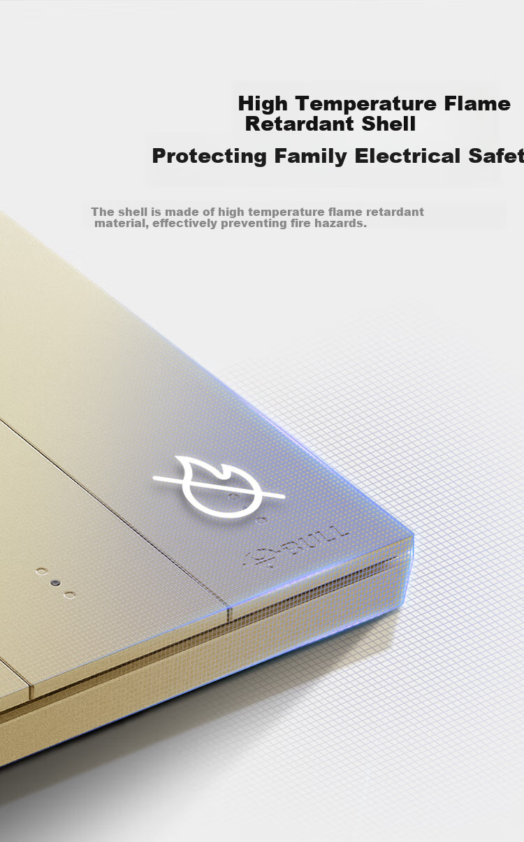 BULL Intelligent Switch, Voice/manual Control, No Network Required, Three-Position Remote Control Switch, Gold GTQ312 7