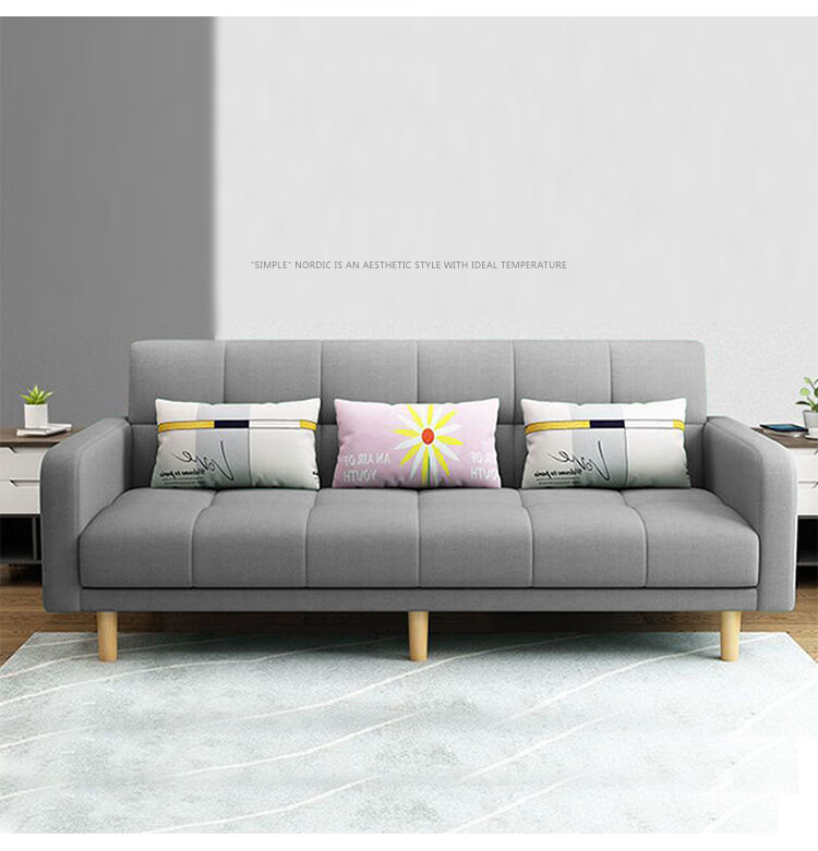 Huakaizhixing Sofa Bed, Dual-Purpose Folding Sofa And Bed, Two-Seater, Tech Fabric Sofa S96, Gray Tech Fabric, 2 Meters 13