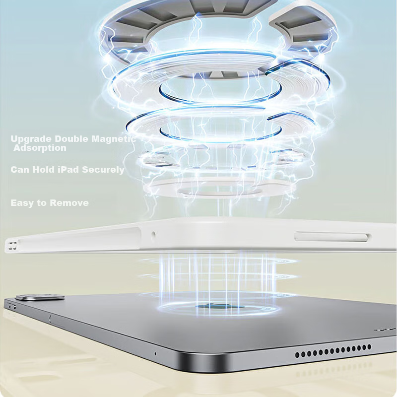 Защитный чехол Zoyu для iPad Mini 7/6, Y-Fold, двусторонний магнитный, вращающийся, анти-изгиб, жесткая оболочка, дизайн 'Animal Bread'