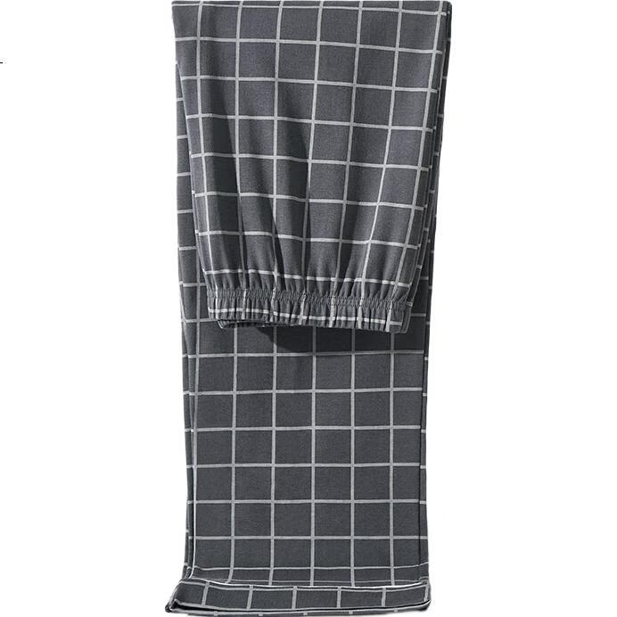Мужские пижамные штаны Yiershuang, 100% хлопок, весна-осень, свободные, удобные, длинные брюки, домашняя одежда, можно носить на улице