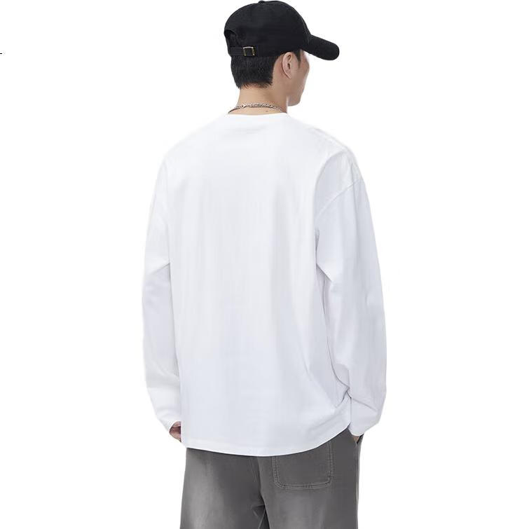 Мужская футболка с длинным рукавом Jeanswest, модный принт, повседневная, универсальная, свободная, белая, 2XL