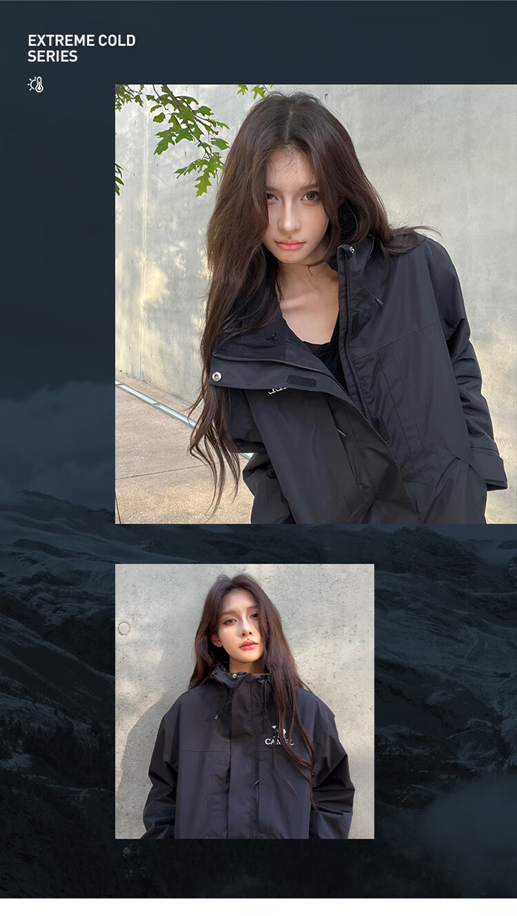 CAMEL [Yudawzhe] Outdoor Three-In Jacket, Unisex Style, Windproof And Waterproof Mountaineering Coat 1