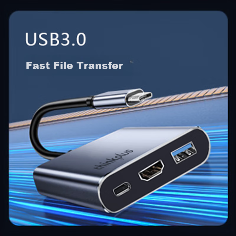 Док-станция Lenovo ThinkPad Type-C, конвертер HDMI, USB хаб, адаптер расширения для ноутбука, поддержка PD 100W, LC02